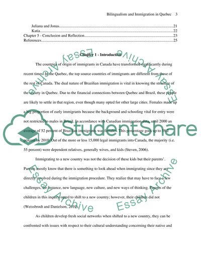 Bilingualism and Immigration in Quebec