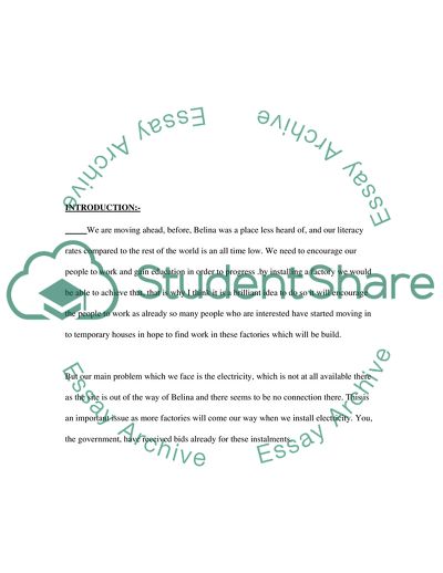 Importance of the Development of the Nuclear Power for Belina