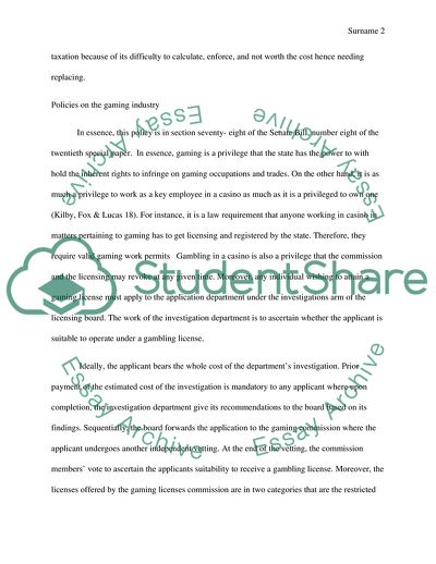 Nevada Gaming Commissions Policies