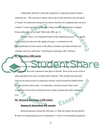 Recycling of Biological Waste for Local Production of Vegetables in Nairobi