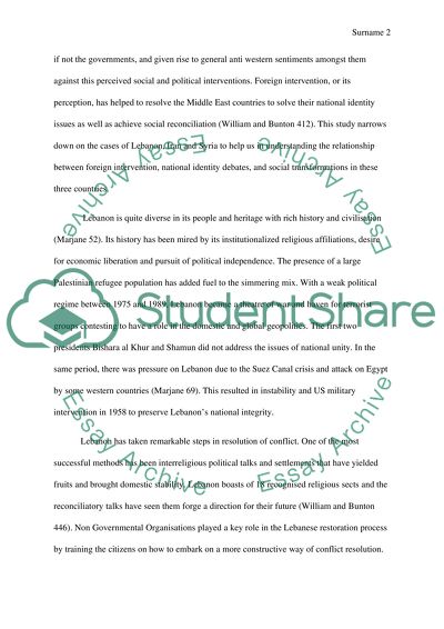 He Middle East and the World: Identity and Conflict in the Middle East