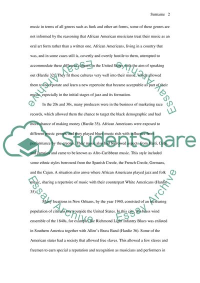 Jazz Music and Musical Acculturation