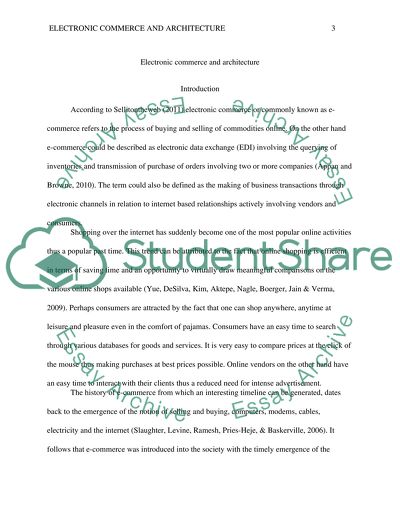 Electronic Commerce and Architecture