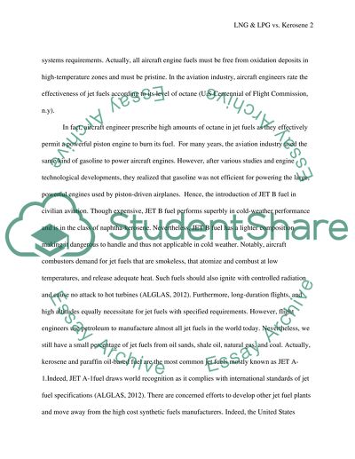 LNG & LPG vs. Kerosene in Fueling Aircrafts