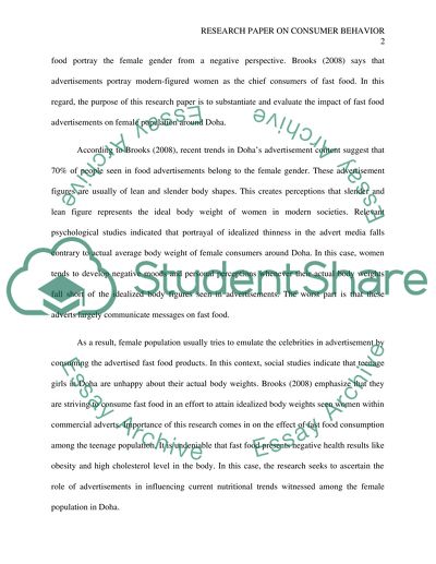 The impact of advertisement on female customers in Doha