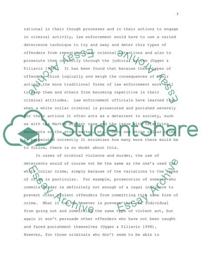 How Might Different Types of Offenders Best Be Deterred From Crime