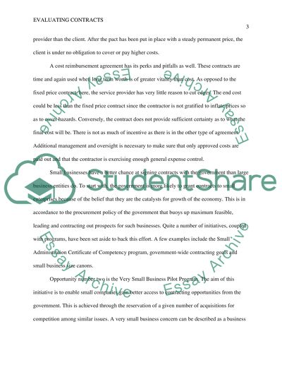 The Price of the Contract