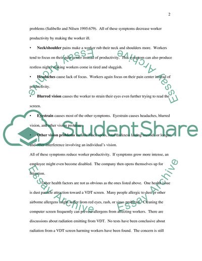 What is the Video Display Terminal Issue