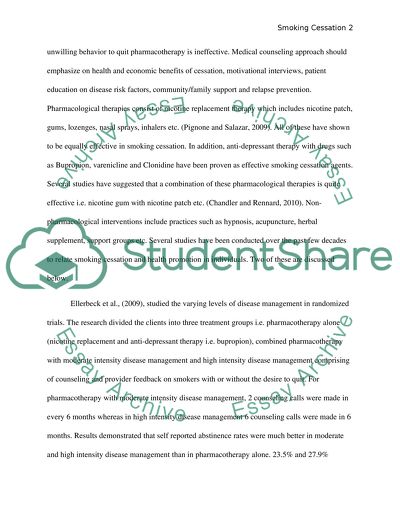 Smoking Cessation Esay