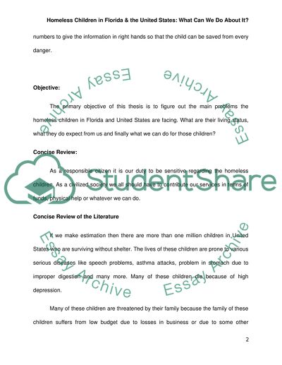 Homeless Children in Florida