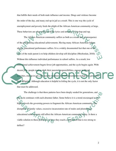 The Plight of the African-American Male Today