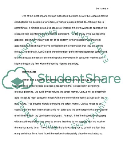 Marketing Strategies of CanGo Company