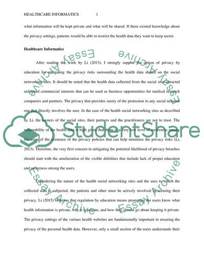 Healthcare Informatics