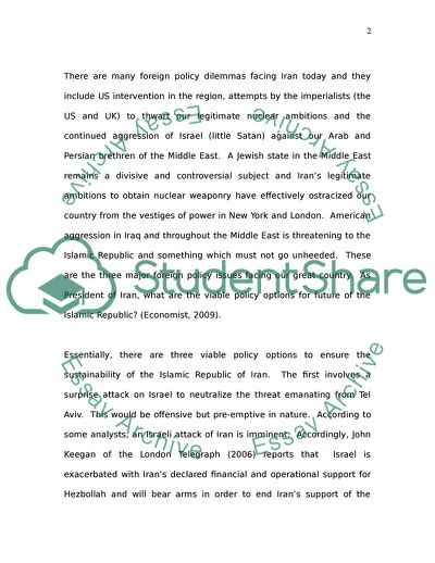 The Foreign Policy of Iran