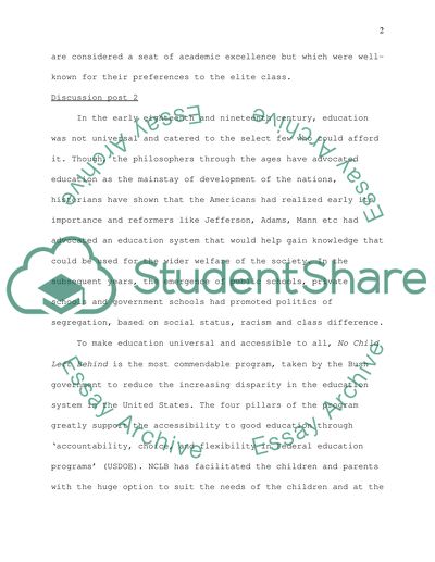 Two One page orders for a discussion post - not a paper just to be done as a discussion board post