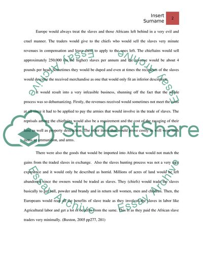 Features of African Slave Trade In the 18th Century