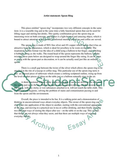 Spoon Ring Presentation