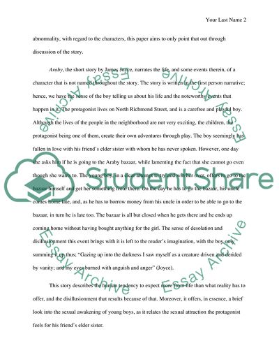 A Psychoanalytic Deconstruction of James Joyces Araby