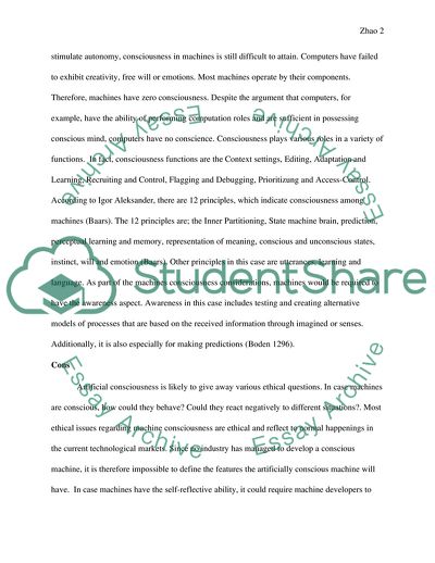 Machine Consciousness