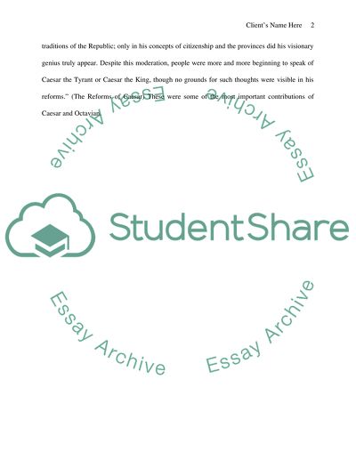 The Careers of Julius Caesar and Octavian