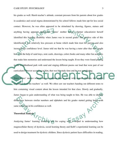 Identification Of Learning Disabilities In Early Childhood Case Study