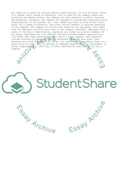 Business of King Arthur Flour