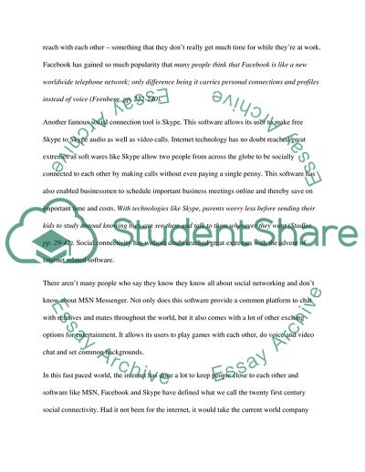 Does the Internet Strengthen Social Connections