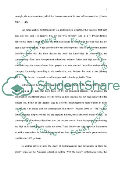 Postmodernism and Contemporary Films