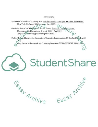 Executive compensation as a Macroeconomics topic