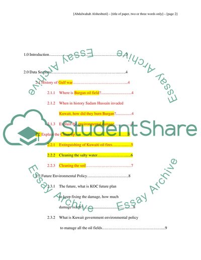 Environmental Damage at Burgan Oil Field in Kuwait: History, Clean-up and Future Policy