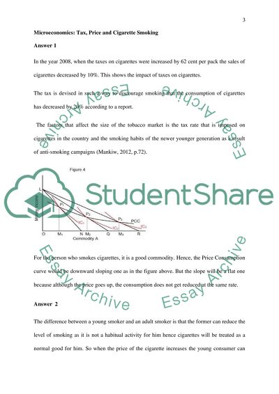 Tax, Price and Cigarette Smoking issues