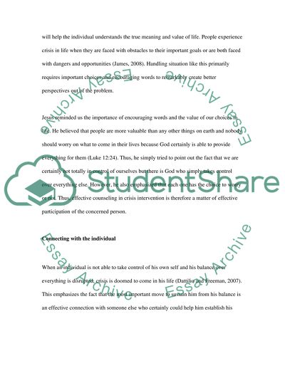 Crisis Intervention with a Biblical Worldview