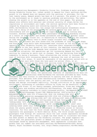 Celebrity Cruises, Inc.: A Taste of Luxury Case Analysis