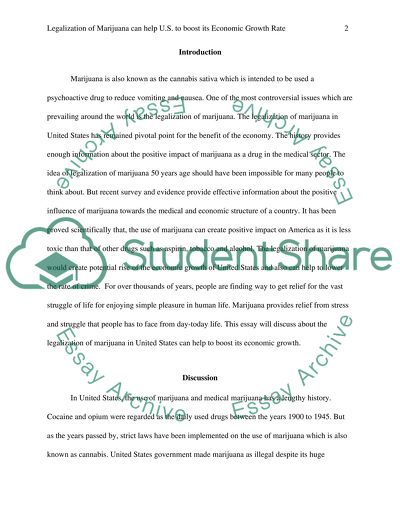 How Legalization of Marijuana Can Help US to Boost its Economic Growth Rate