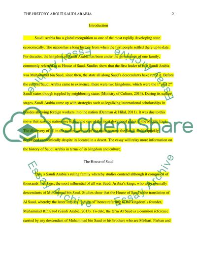 The History about Saudi Arabia