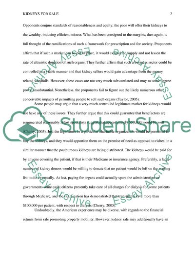 The Article Kidneys for Sale