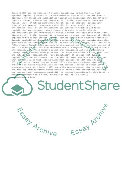 Strategic Operations Management