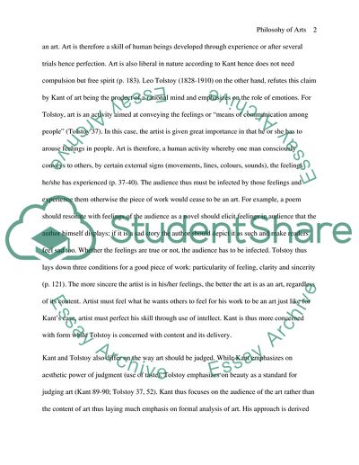 Sociology 461 (400 level) - Philosophy of Arts 1st paper