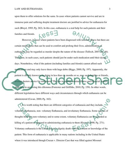 Law and Euthanasia, British House of Lords