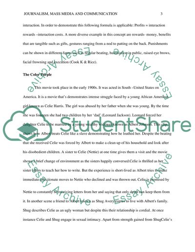 The Theory of Social Exchange in the Movie The Color Purple