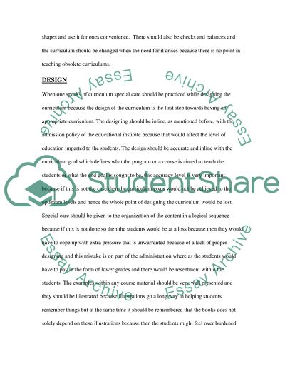 Curriculum checklist