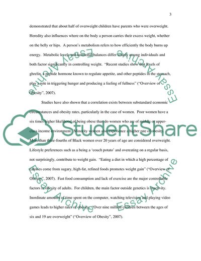 Obesity: Cause and Effect