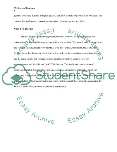 ESL journal reviews