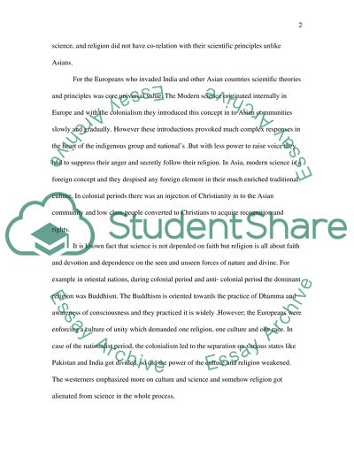 The Relationship between Science and Religion