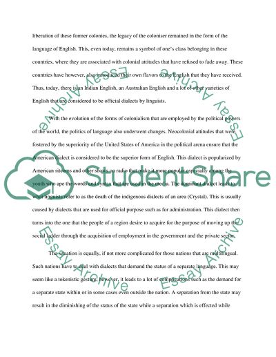 Research in Dialect Issues