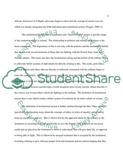 Days of Glory and Days of Indignity