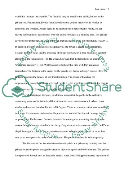 The Private and the Public in French Fantastique Literature and the Arcades