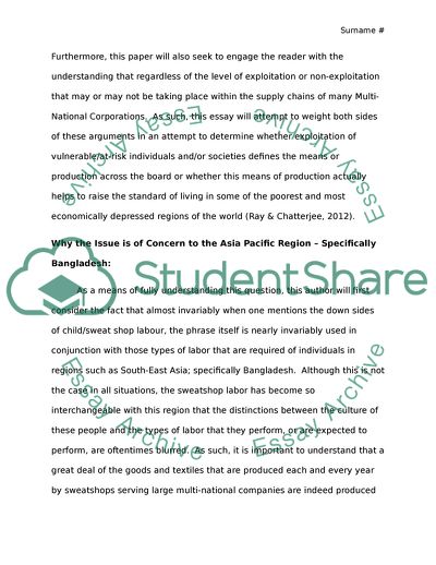 Sweatshop Labor in Bangladesh