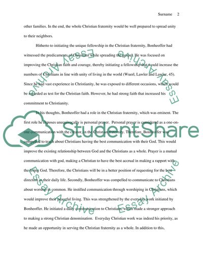 Life Together by Bonheoffer