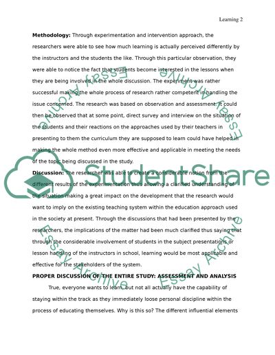 Learners and Learning